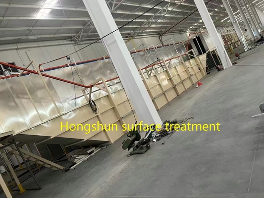 Fully Automatic Powder Coating Production Line Adjustable Speed For Aluminum Parts