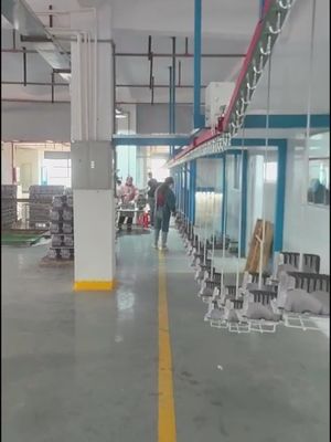 Harga bagus Efisiensi Energi Otomatis Powder Coating Line Bagian Otomotif Metal Powder Coating Line on line