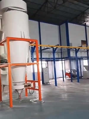 Energy - saving Automatic Powder Coating Equipment with Heat - recycling Curing Oven for Outdoor Equipment
