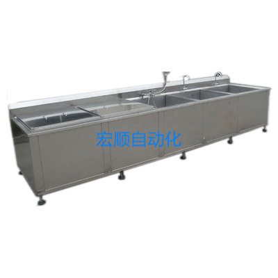 Semi Auto ultrasonic cleaning machine 3 Tanks 40kHz For Metal Parts With Manual Transfer Drying