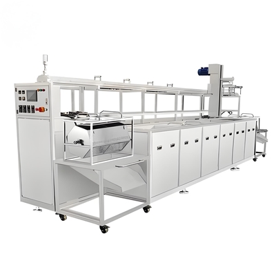 Fully Automatic Ultrasonic Cleaning Equipment With Roller Baskets For Oil Removal