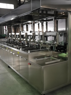 11 Tanks Ultrasonic Cleaning Line Automatic Ultrasonic Cleaner For Glass Plates