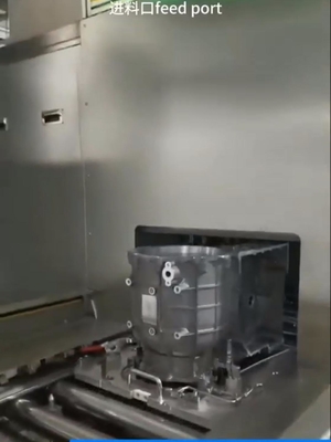 CNC High Pressure Spray Cleaning Machine Ultrasonic Cleaning Line For Aluminum Alloy Motor Casings